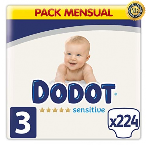 Dodot Sensitive diapers size 3, 224 diapers, 6-10 kg
